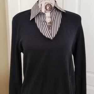 2 For $25 Chaps Women's Black Sweater